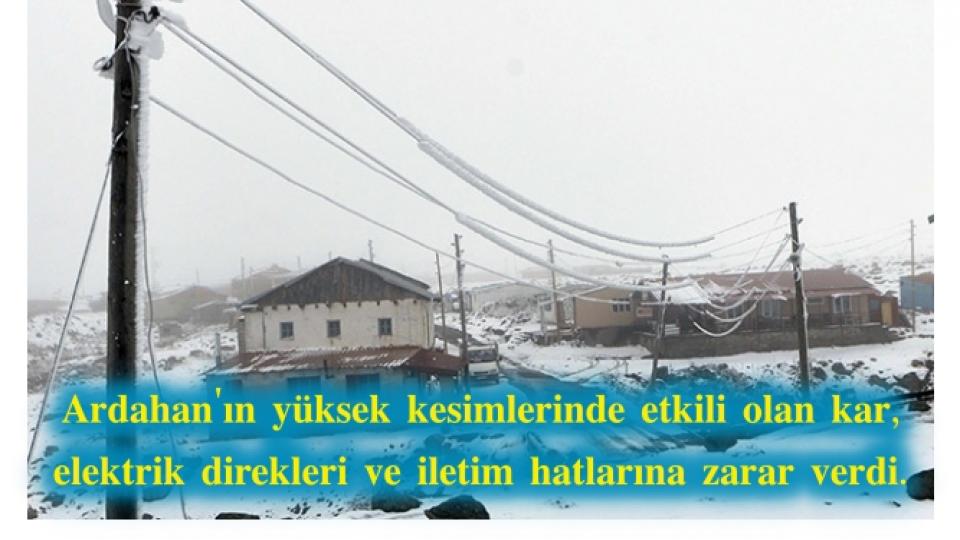 Serhatın Sesi / Serhat Diyarından Haberler / Kar yağışı elektrik direklerine ve hatlarına zarar verdi